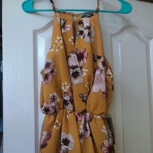 Yellow Floral Romper NWT